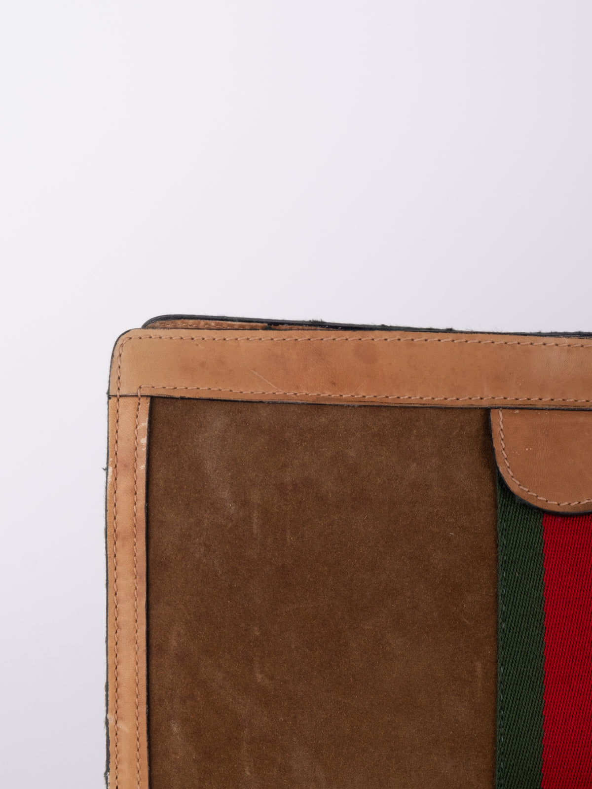 Gucci Vintage GG Monogram Web Stripe Beige Wallet