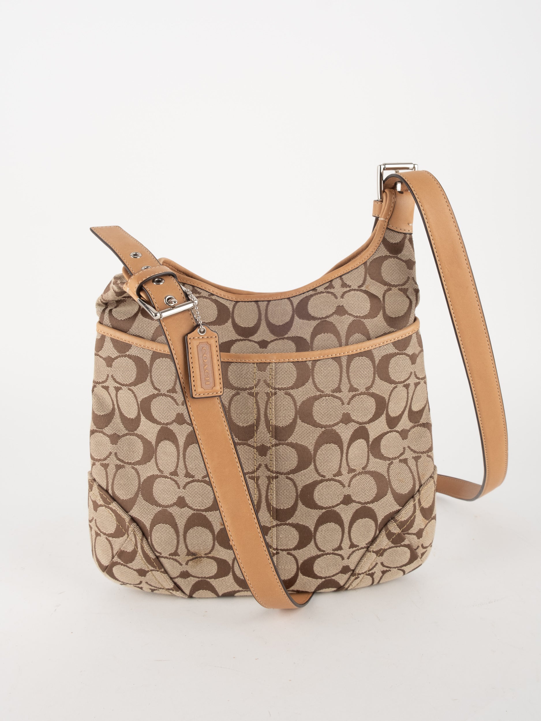 COACH Signature Hobo Bag Beige
