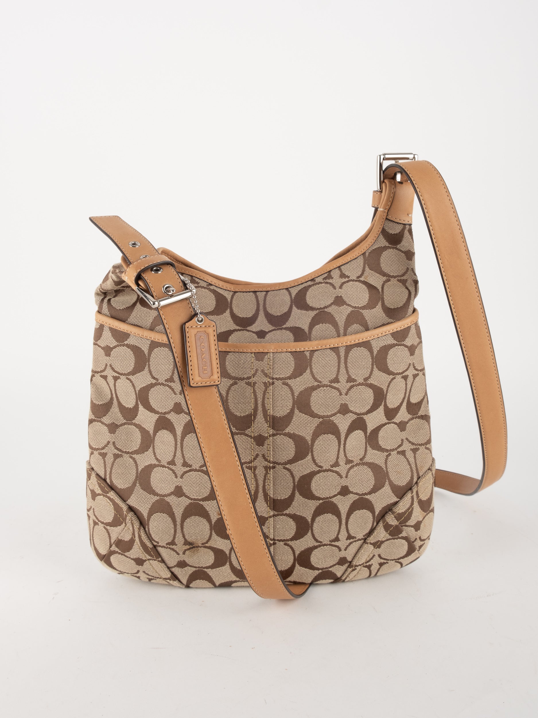 COACH Signature Hobo Bag Beige
