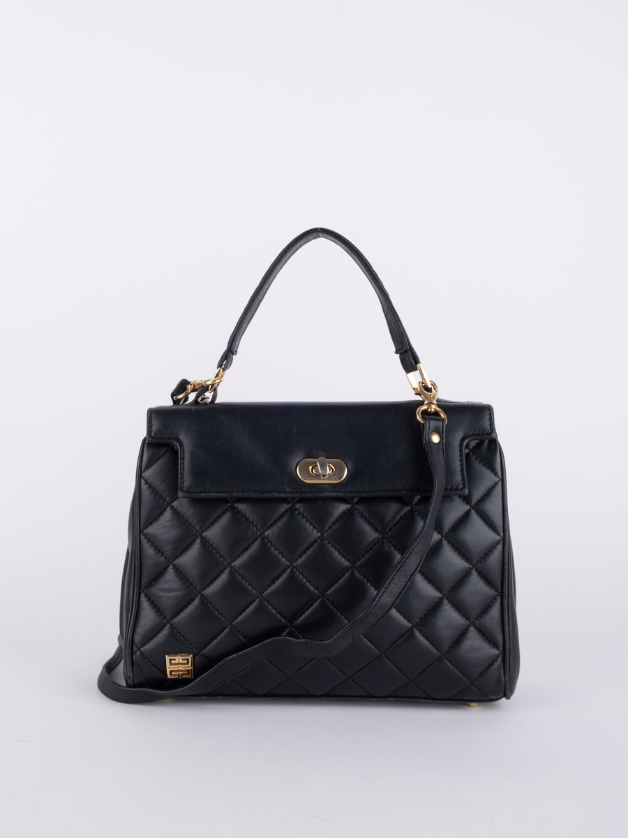 Givenchy Vintage Quilted Leather Handbag