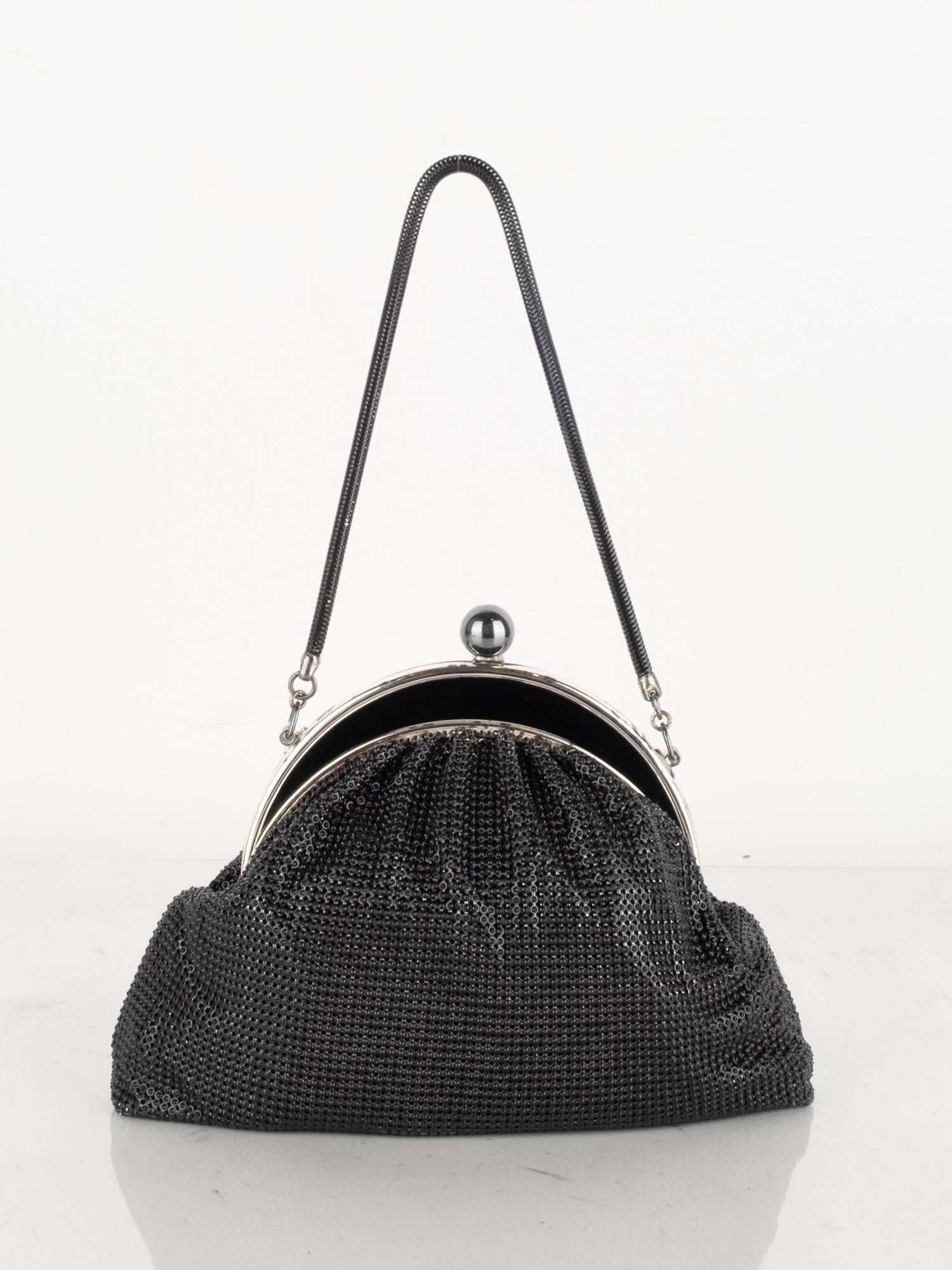 Vintage Black Beaded Frame Bag