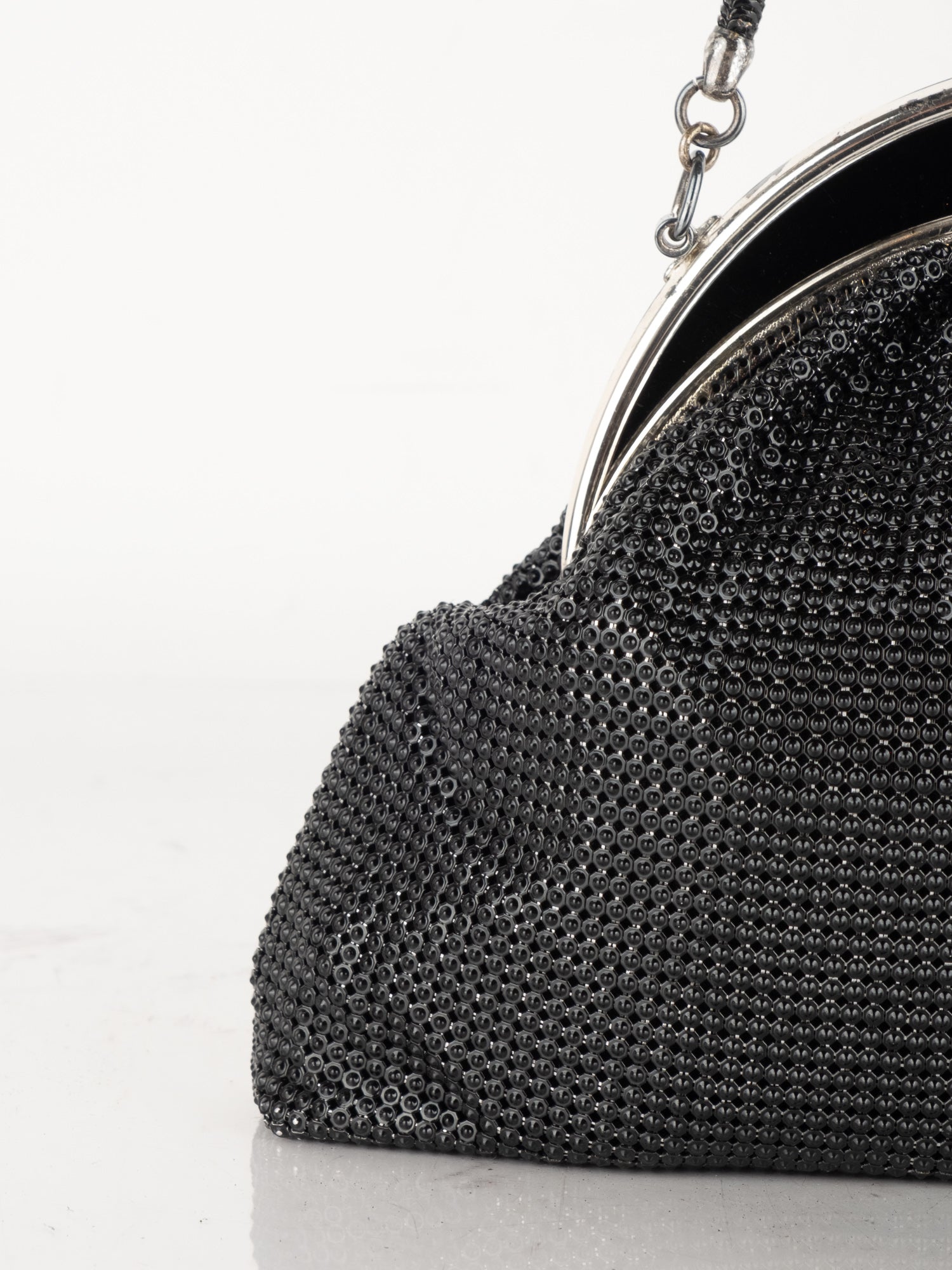 Vintage Black Beaded Frame Bag