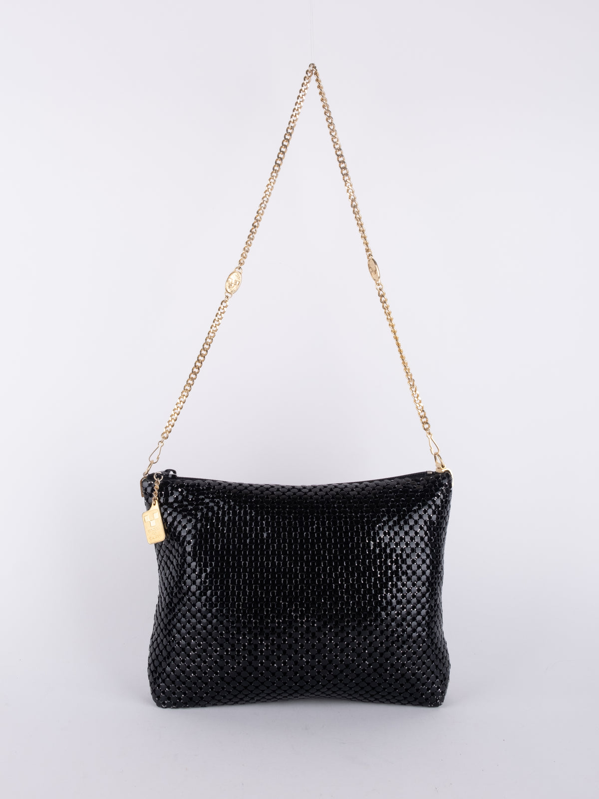 Vintage Black Beaded Mini Shoulder Bag