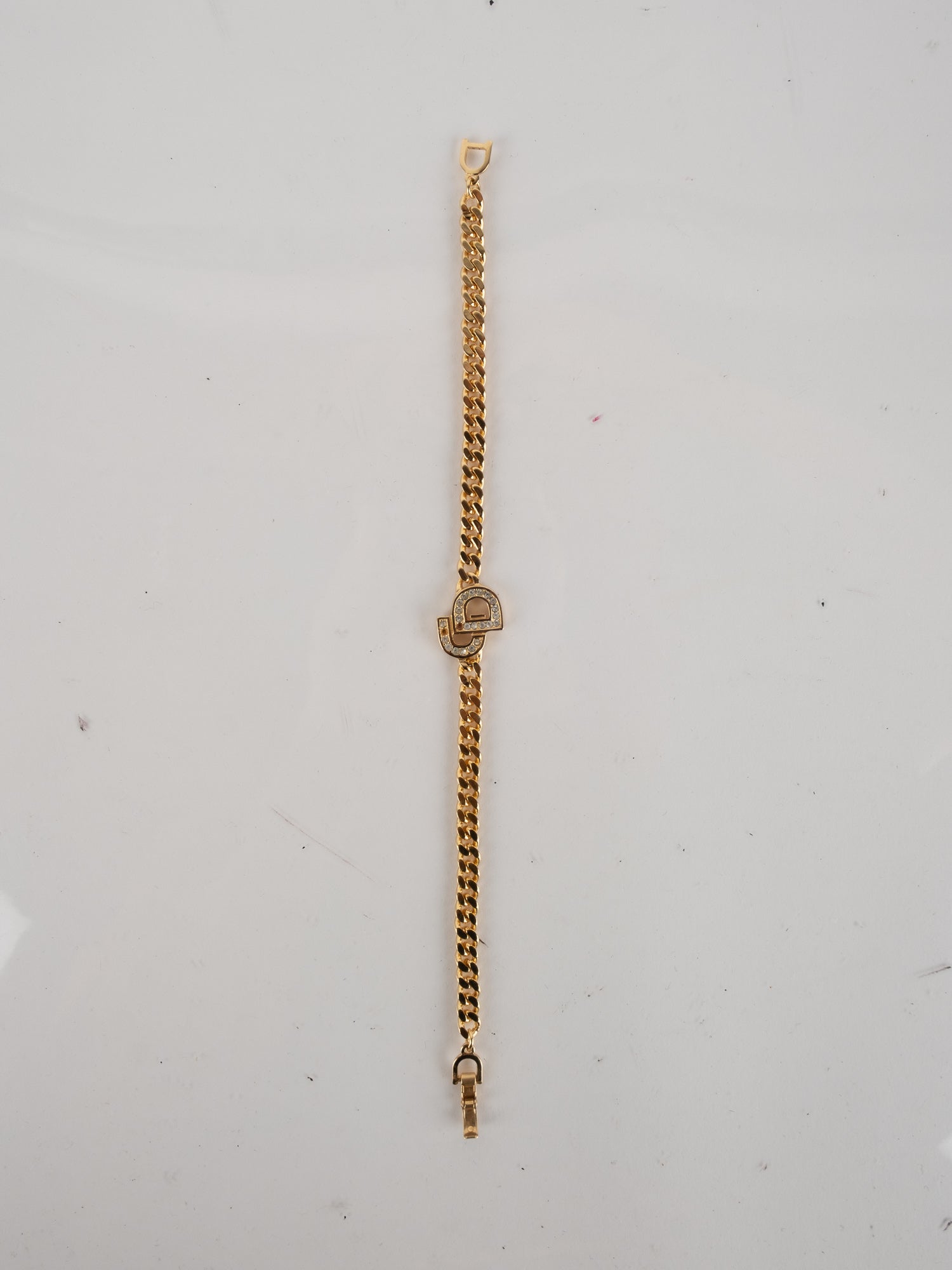 Christian Dior Vintage Gold Logo Bracelet דרוש צילום