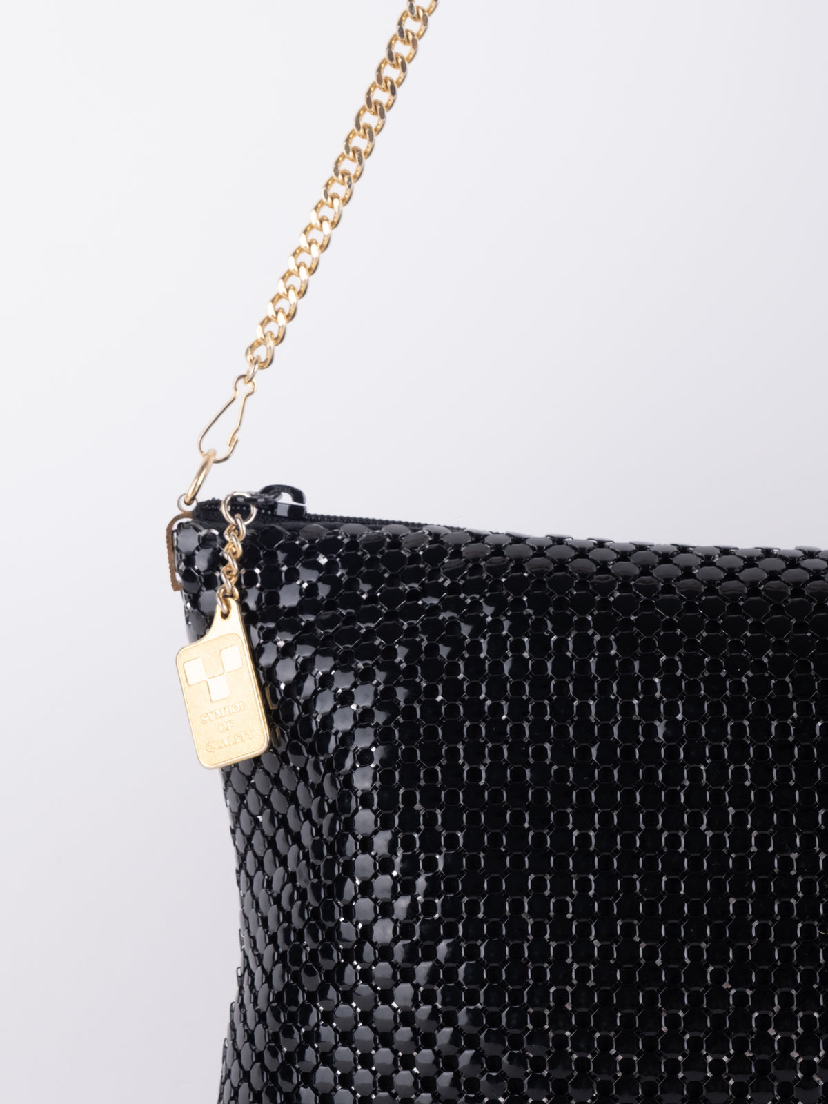 Vintage Black Beaded Mini Shoulder Bag