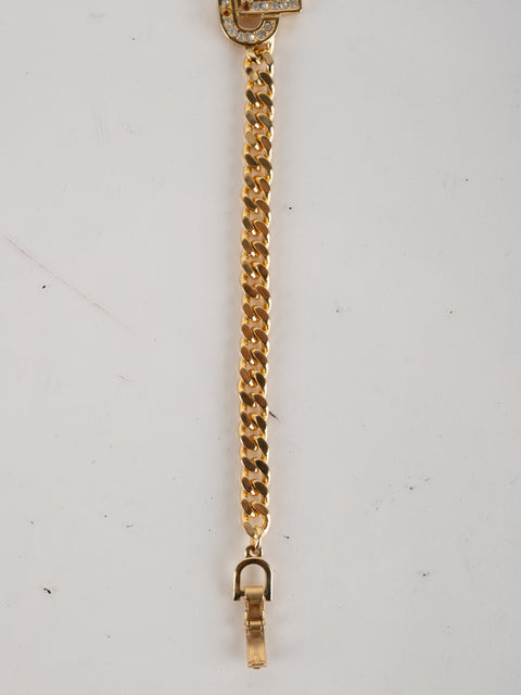 Christian Dior Vintage Gold Logo Bracelet