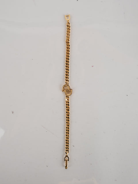 Christian Dior Vintage Gold Logo Bracelet