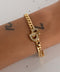 Christian Dior Vintage Gold Logo Bracelet