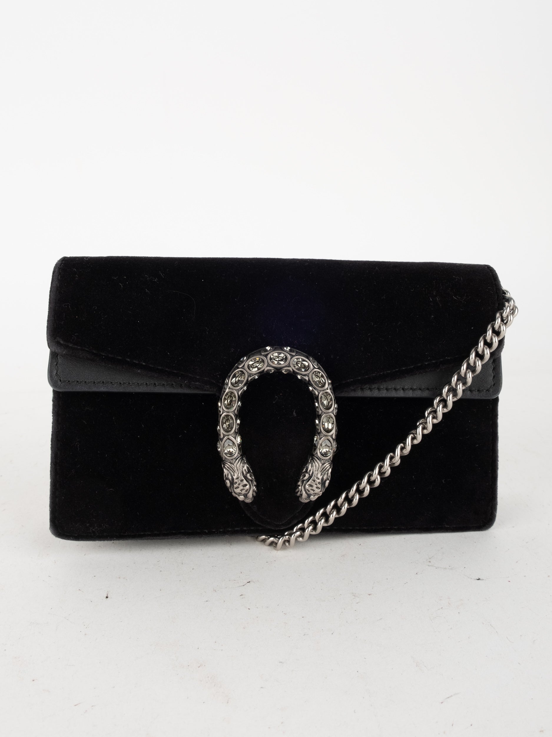 GUCCI Velvet Mini Evening Bag Black