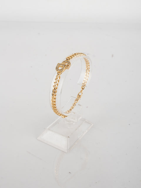 Christian Dior Vintage Gold Logo Bracelet
