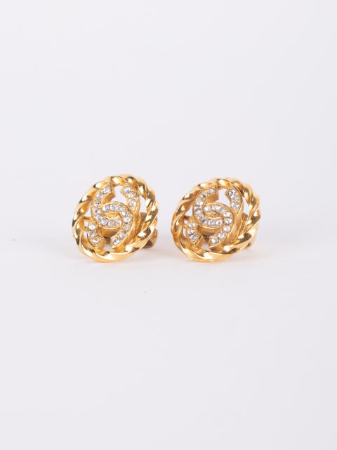 CHANEL Gold-Tone Knot Clip-On Earrings – Karl Lagerfeld Era נדיר במיוחד