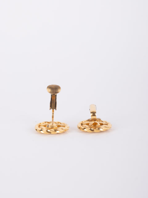 CHANEL Gold-Tone Knot Clip-On Earrings – Karl Lagerfeld Era נדיר במיוחד