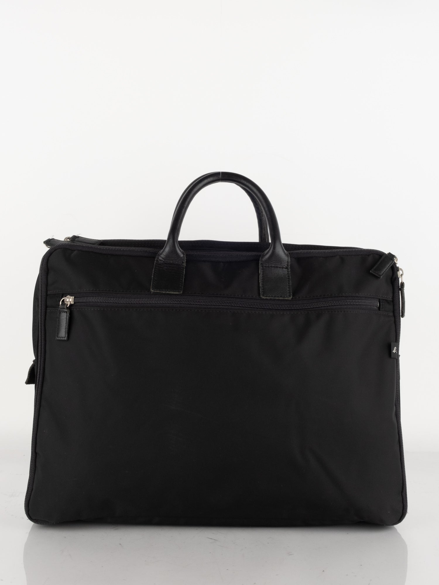 Agnes-b Black Nylon Briefcase