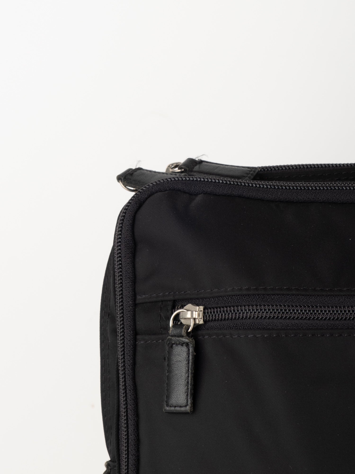 Agnes-b Black Nylon Briefcase