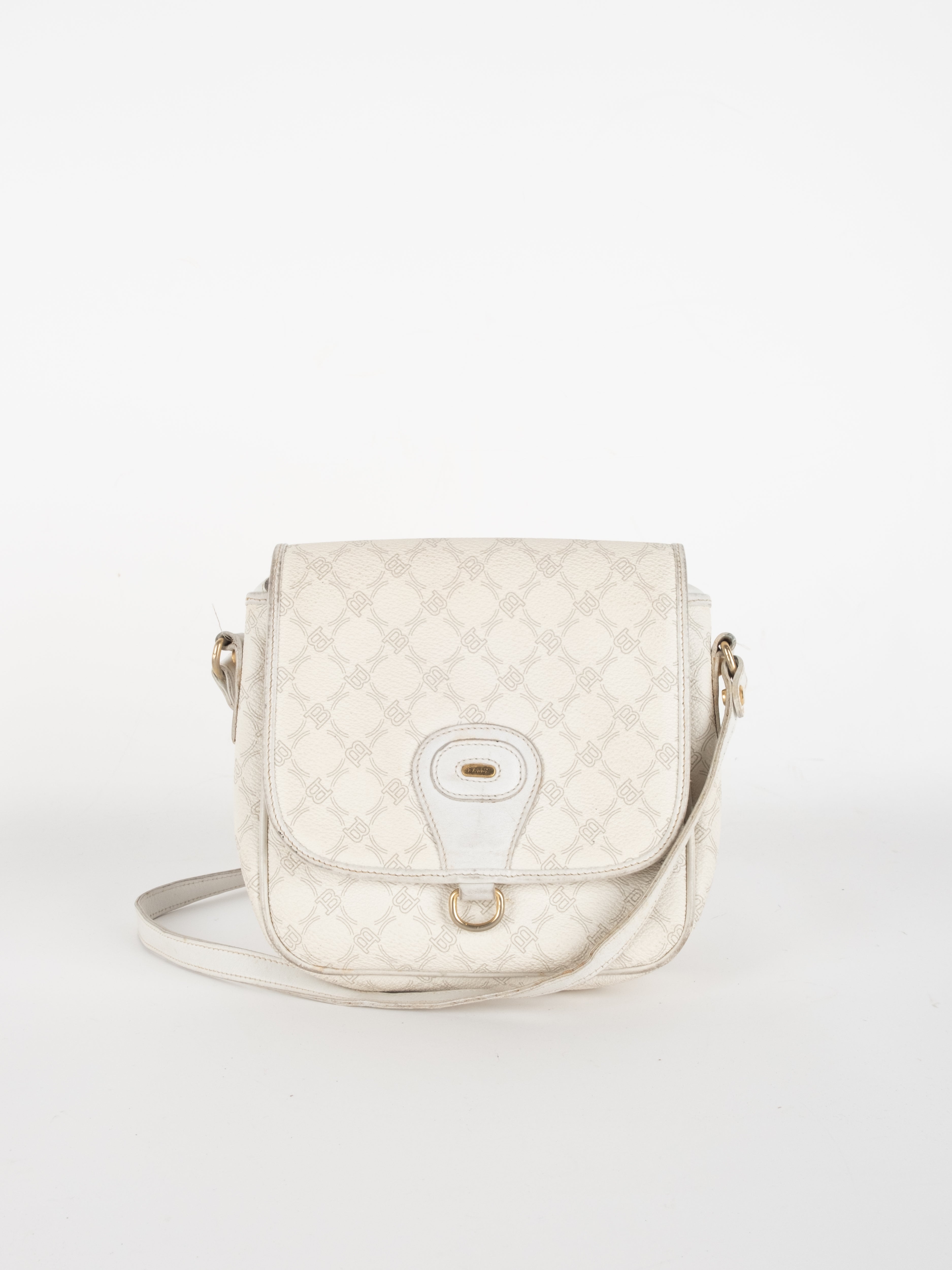 BALLY Monogram Crossbody Bag Cream