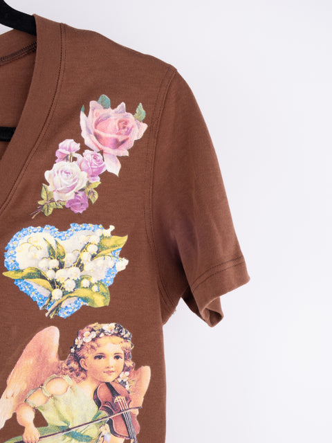 CHRISTIAN DIOR by John Galliano 1990s Printed T-Shirt נדיר להשגה