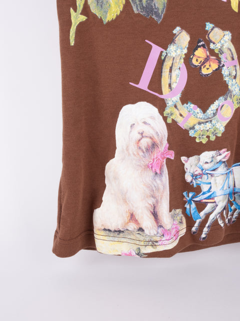CHRISTIAN DIOR by John Galliano 1990s Printed T-Shirt נדיר להשגה