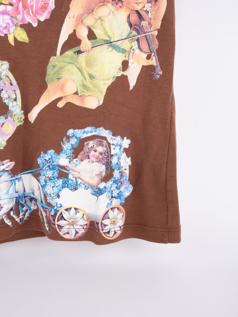 CHRISTIAN DIOR by John Galliano 1990s Printed T-Shirt נדיר להשגה