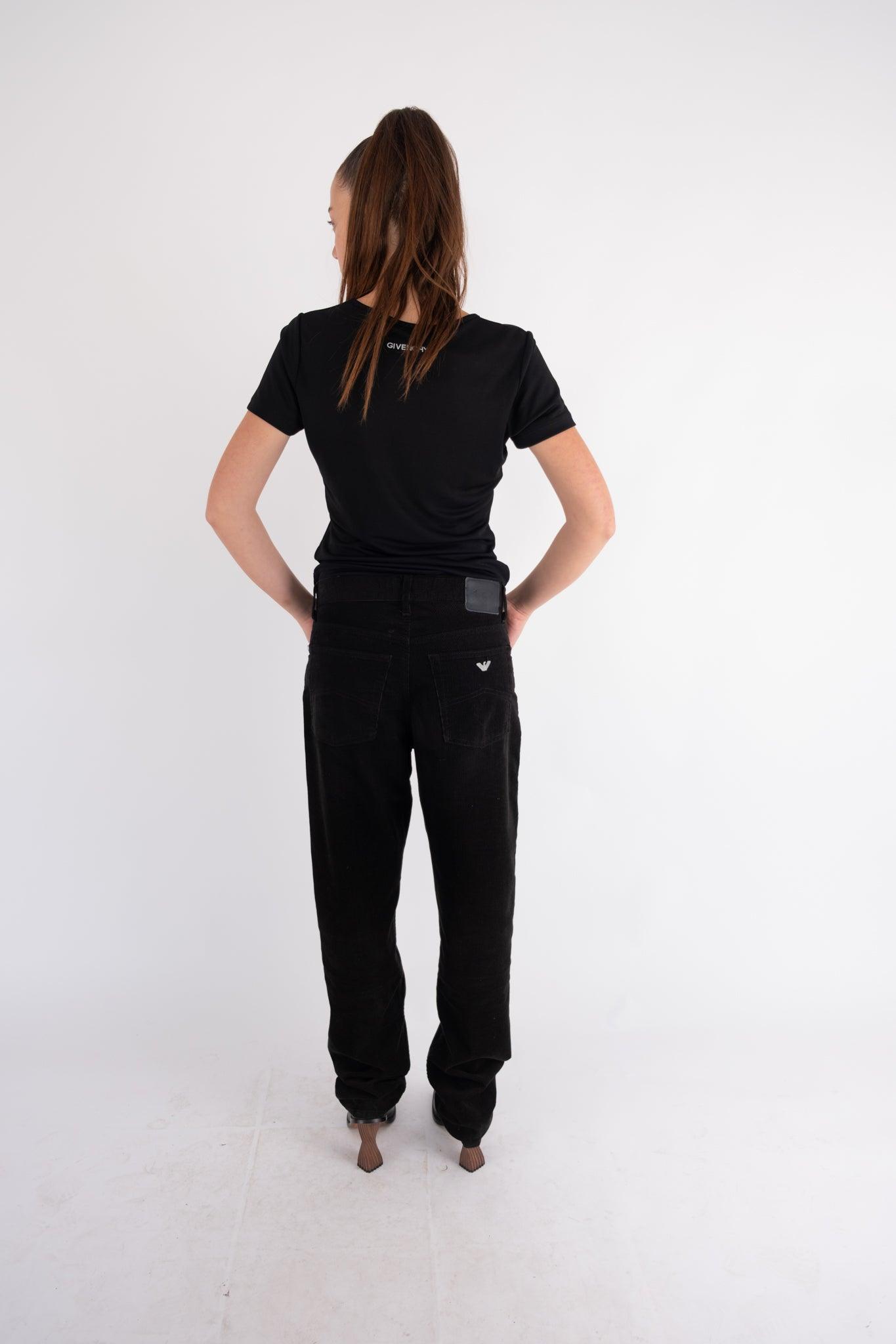 מכנס קורדרוי שחור ארוך ארמני - Volver
