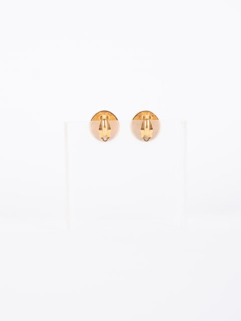 CHANEL Gold-Tone Interlocking Knot Clip-On Earrings – Karl Lagerfeld Era