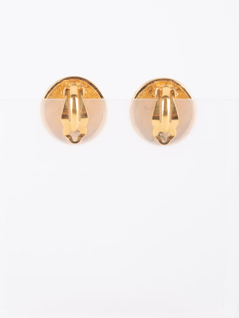 CHANEL Gold-Tone Interlocking Knot Clip-On Earrings – Karl Lagerfeld Era