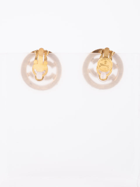 CHANEL CC Crystal Clip-On Earrings – Karl Lagerfeld Era נדיר במיוחד