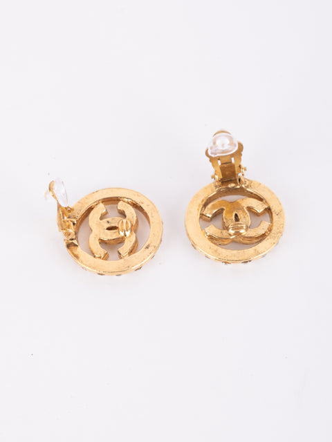 CHANEL CC Crystal Clip-On Earrings – Karl Lagerfeld Era נדיר במיוחד