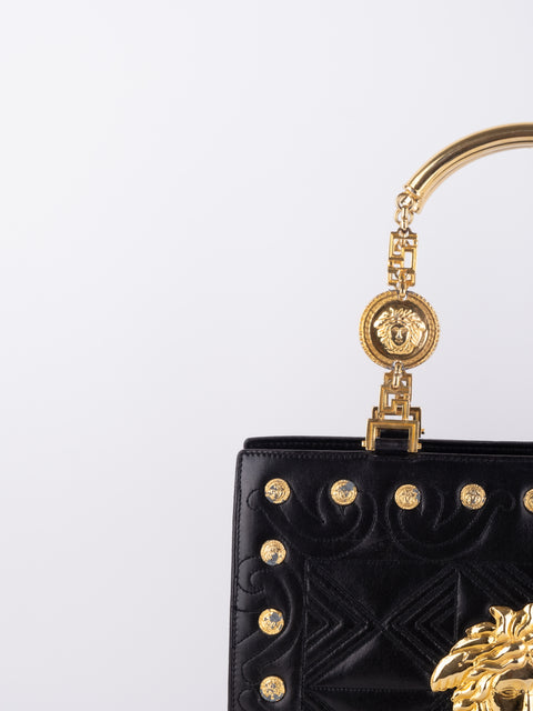 GIANNI VERSACE Vintage Medusa Studded Mini Bag – Extremely Rare