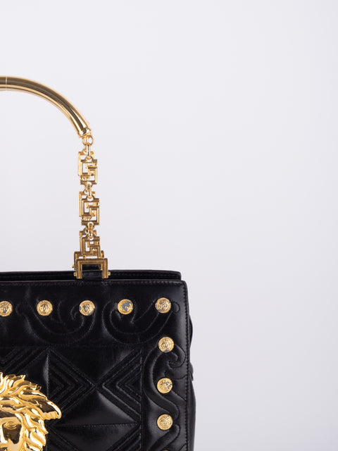GIANNI VERSACE Vintage Medusa Studded Mini Bag – Extremely Rare