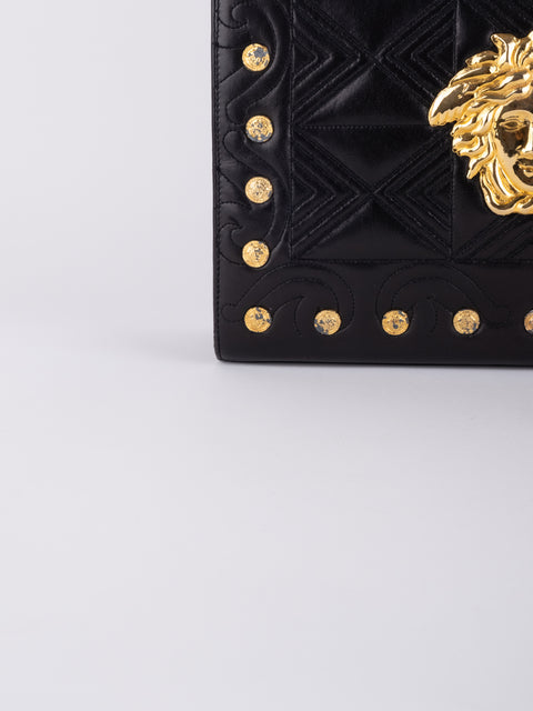 GIANNI VERSACE Vintage Medusa Studded Mini Bag – Extremely Rare