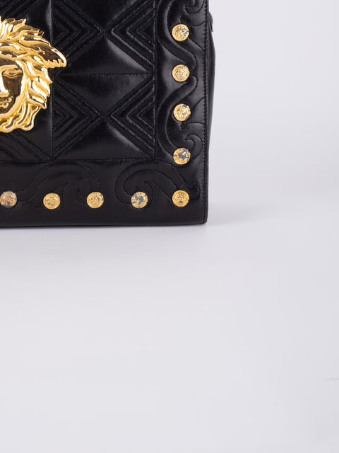 GIANNI VERSACE Vintage Medusa Studded Mini Bag – Extremely Rare