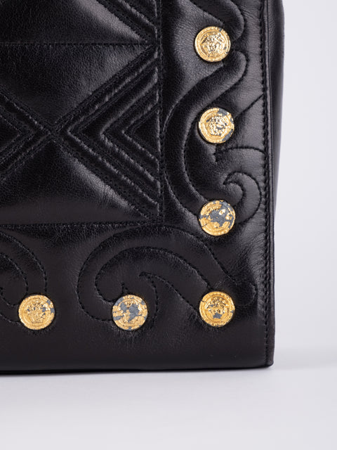 GIANNI VERSACE Vintage Medusa Studded Mini Bag – Extremely Rare
