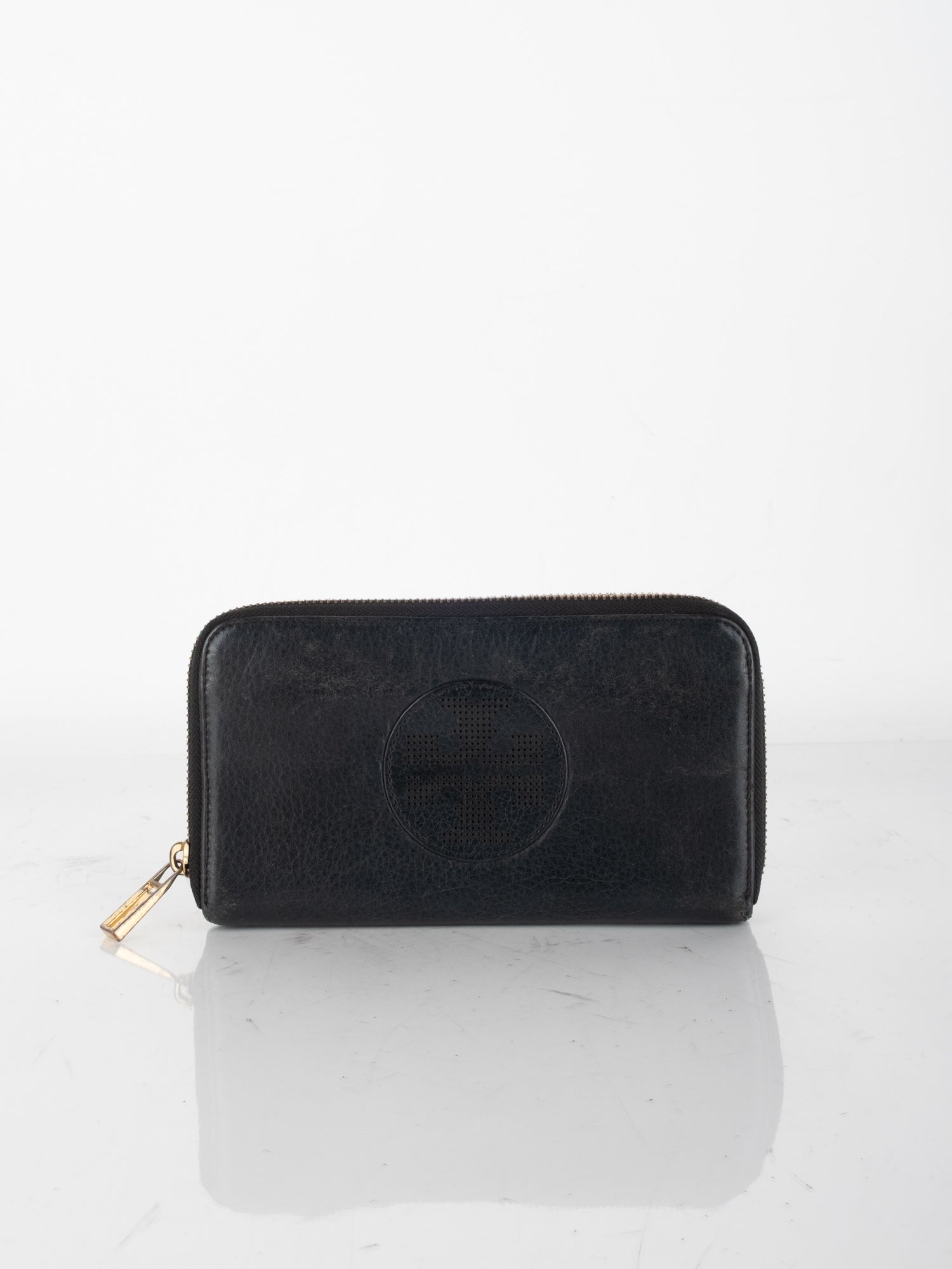 Tory Burch Black Zip-Around Wallet