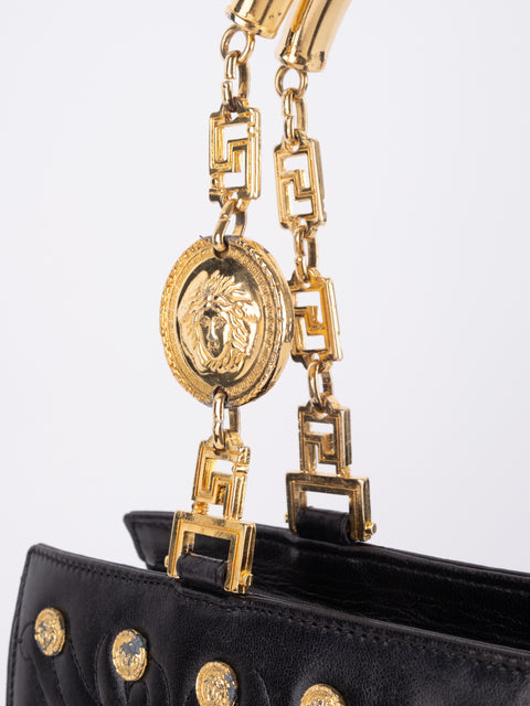 GIANNI VERSACE Vintage Medusa Studded Mini Bag – Extremely Rare