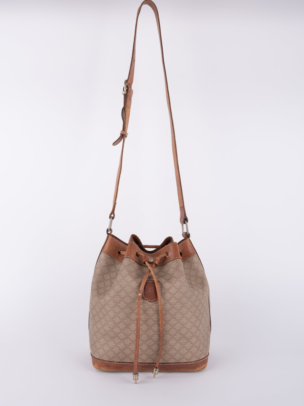 Celine Macadam Drawstring Bucket Shoulder Bag