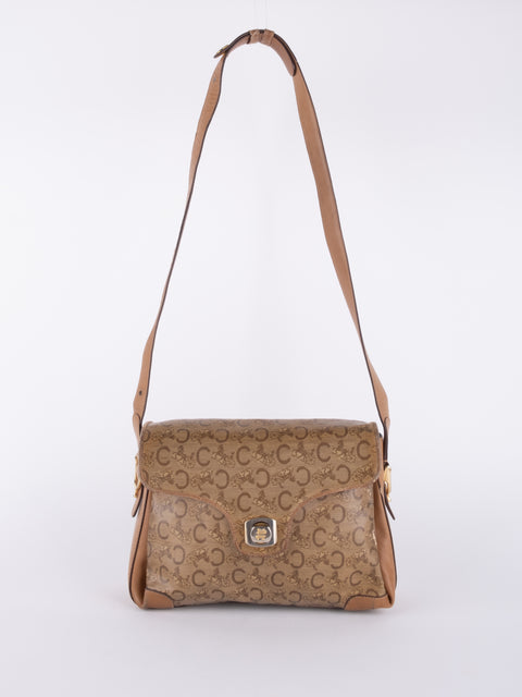 Celine Macadam Vintage Beige Shoulder Bag