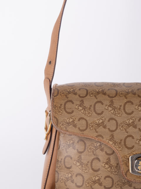 Celine Macadam Vintage Beige Shoulder Bag