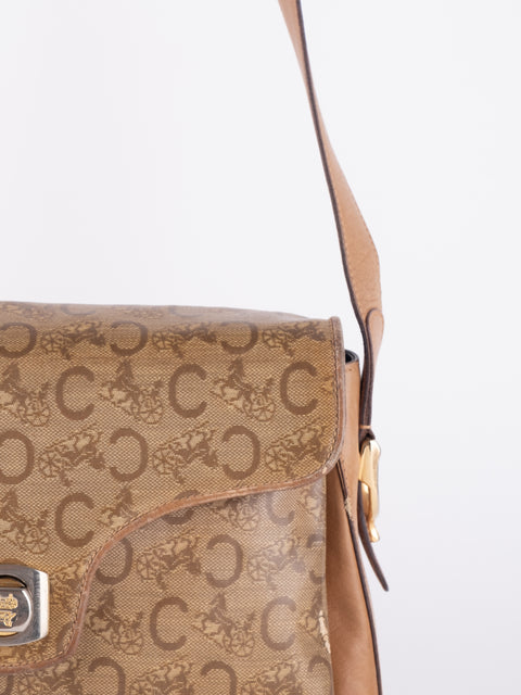 Celine Macadam Vintage Beige Shoulder Bag