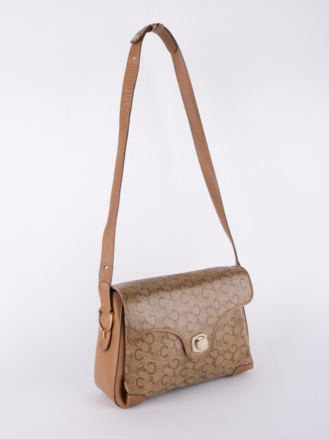 Celine Macadam Vintage Beige Shoulder Bag