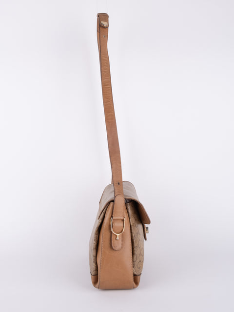 Celine Macadam Vintage Beige Shoulder Bag