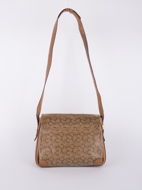 Celine Macadam Vintage Beige Shoulder Bag