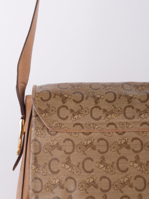 Celine Macadam Vintage Beige Shoulder Bag