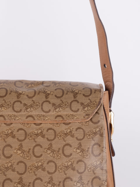 Celine Macadam Vintage Beige Shoulder Bag