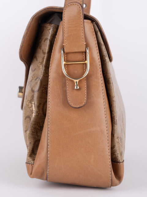 Celine Macadam Vintage Beige Shoulder Bag
