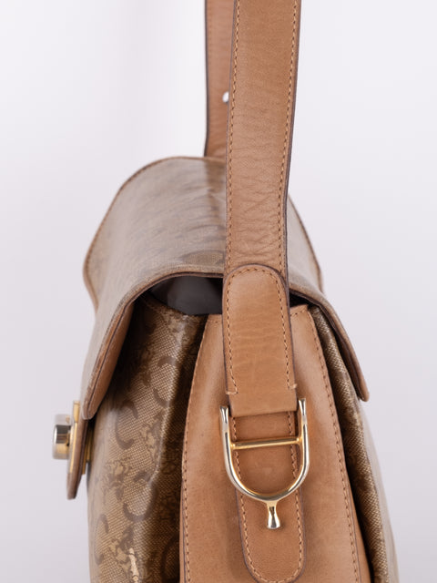 Celine Macadam Vintage Beige Shoulder Bag