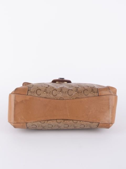Celine Macadam Vintage Beige Shoulder Bag