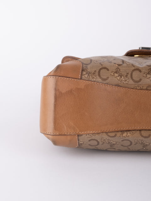 Celine Macadam Vintage Beige Shoulder Bag