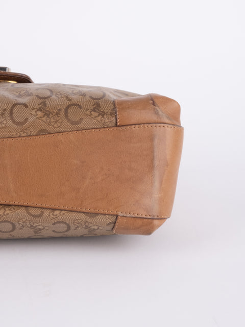 Celine Macadam Vintage Beige Shoulder Bag