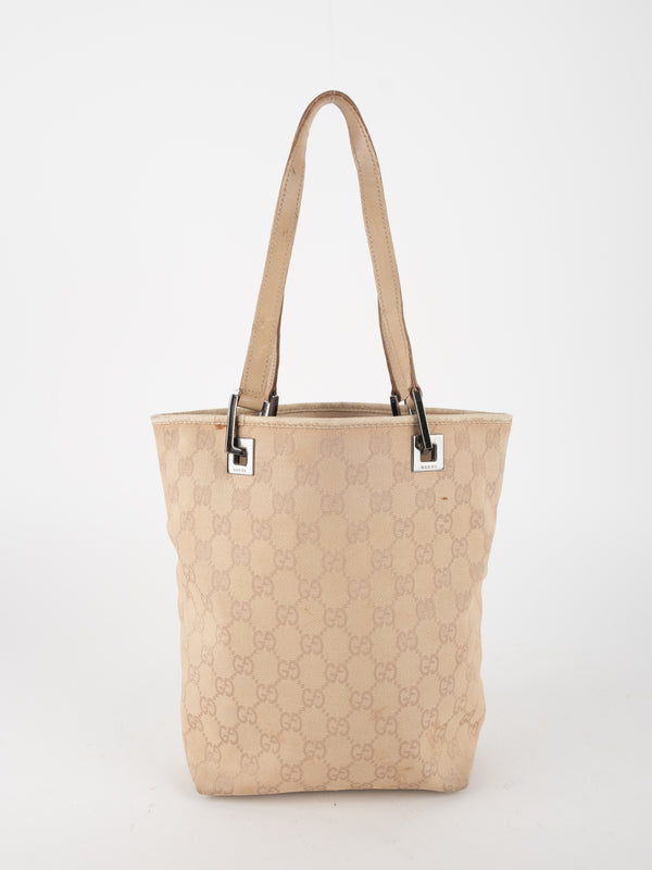 Gucci GG Canvas Tote Bag Beige