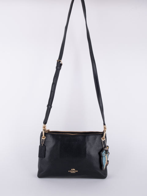 Coach Navy Blue Leather Shoulder Bag
